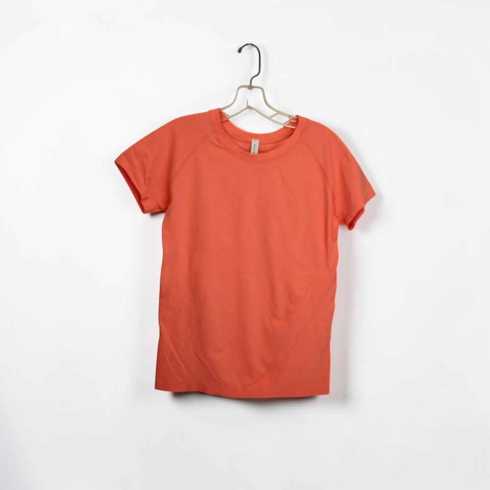 Athleta Women's Orange Momentum Seamless Performance Short Sleeve T-Shirt Size L